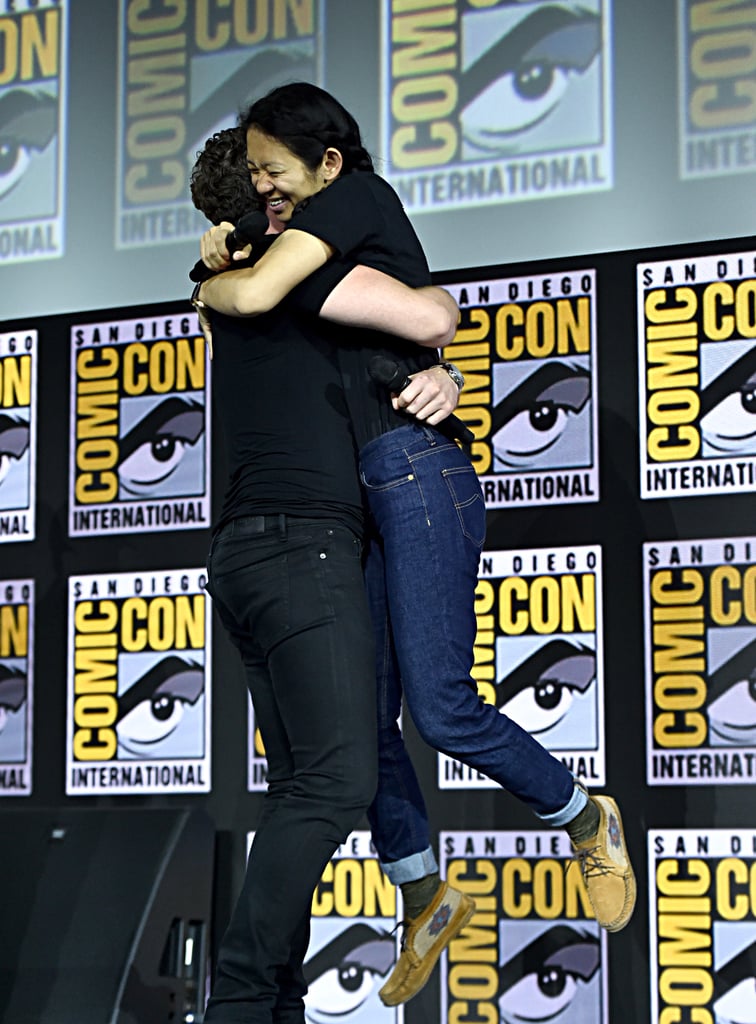 Pictured: Richard Madden and Chloé Zhao at San Diego Comic-Con.