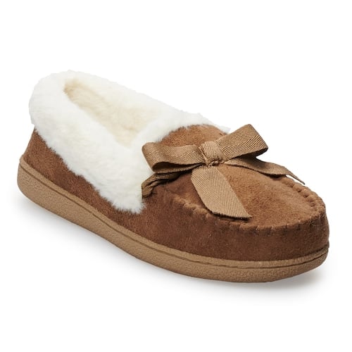 Sonoma Goods For Life Basic Microsuede Moccasin Slippers