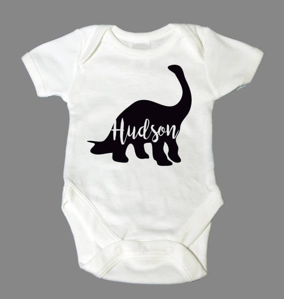 Custom Name Brachiosaurus Onesie