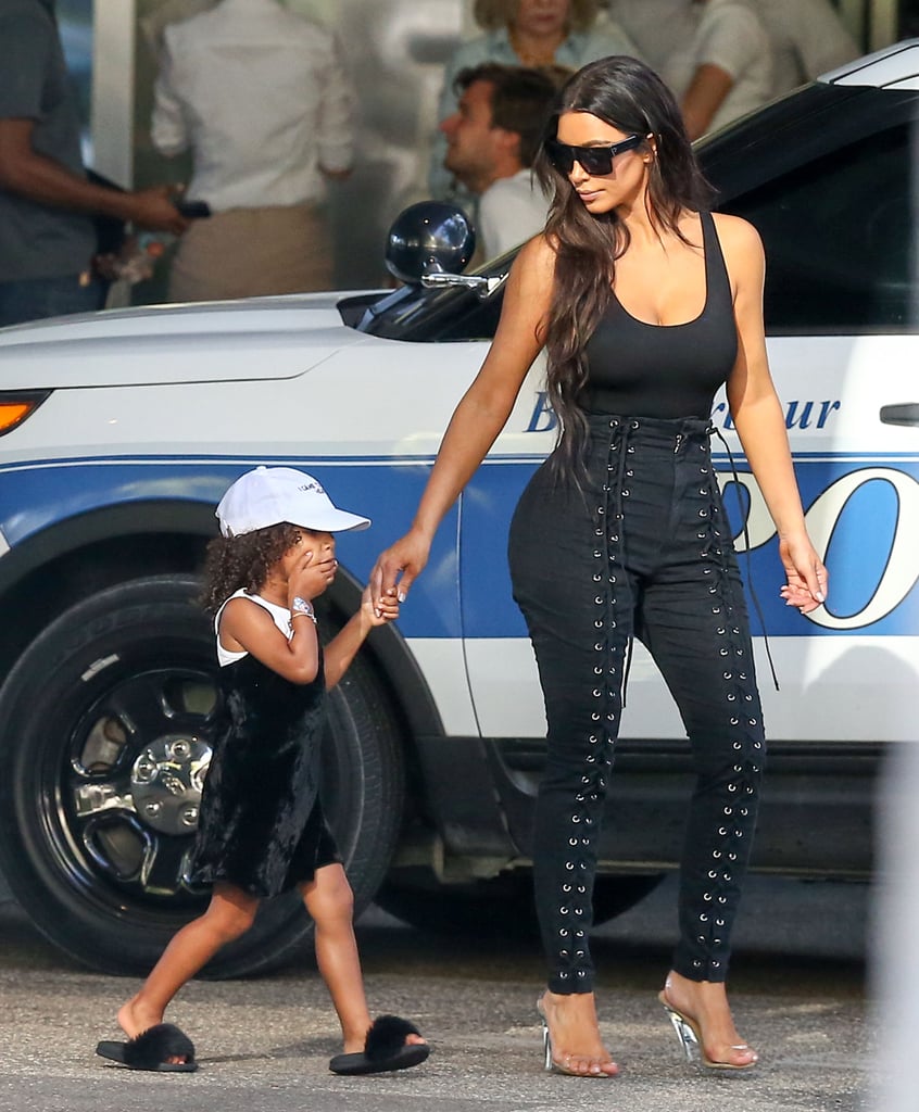 Kim Kardashian and North West Out in Florida September 2016