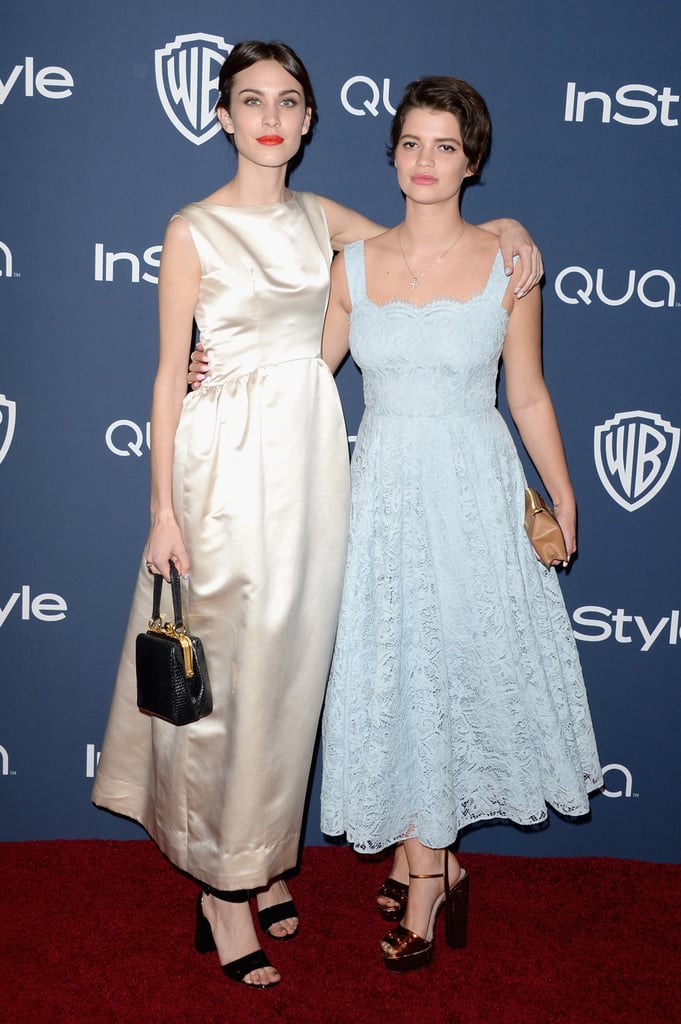 Alexa Chung and Pixie Geldof at the InStyle Golden Globes party.