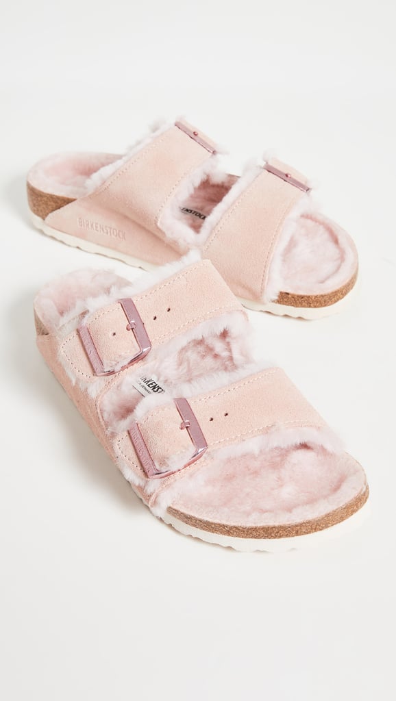 Furry Slides: Birkenstock Arizona Shearling Sandals