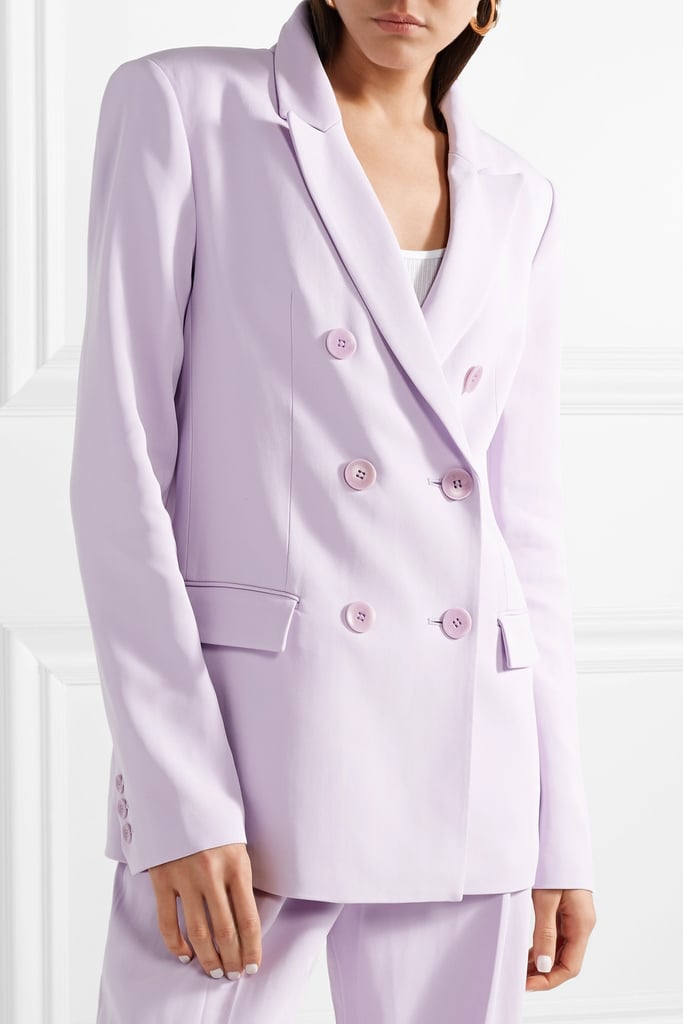 Tibi Double-Breasted Crepe Blazer