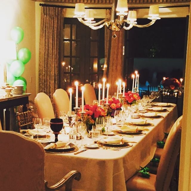 The impressive table setting for her birthday dinner. | Sofia Vergara
