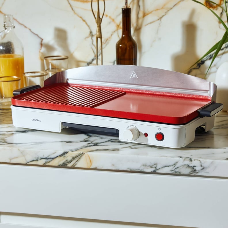 Grill & Broil with Waffle Plates and Ceramic Griddle Plate - Red