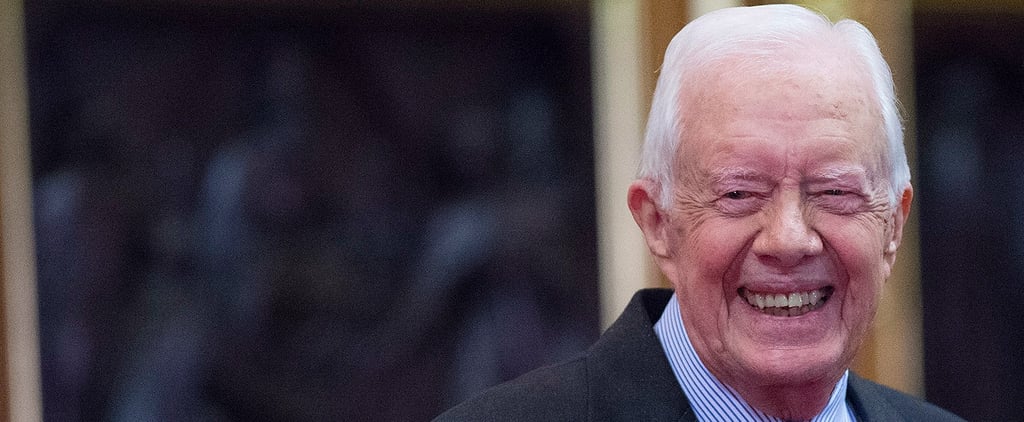 Jimmy Carter Shaking Hands on Delta Flight