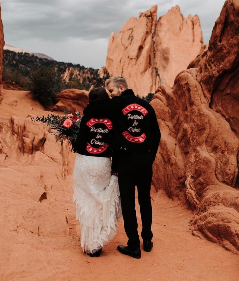 "Partner in Crime" Custom Embroidered Wedding Jacket