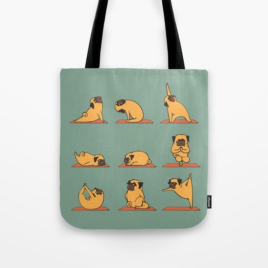 Pug Yoga-Print Tote