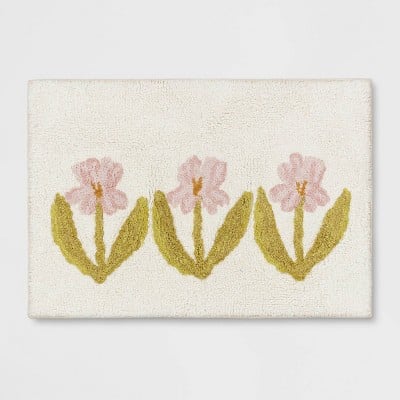 Threshold 17"x24" Spring Flowers Bath Rug