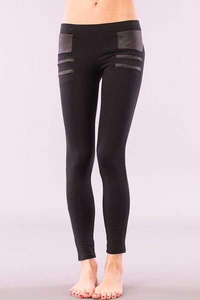 Legging With Leather Detail