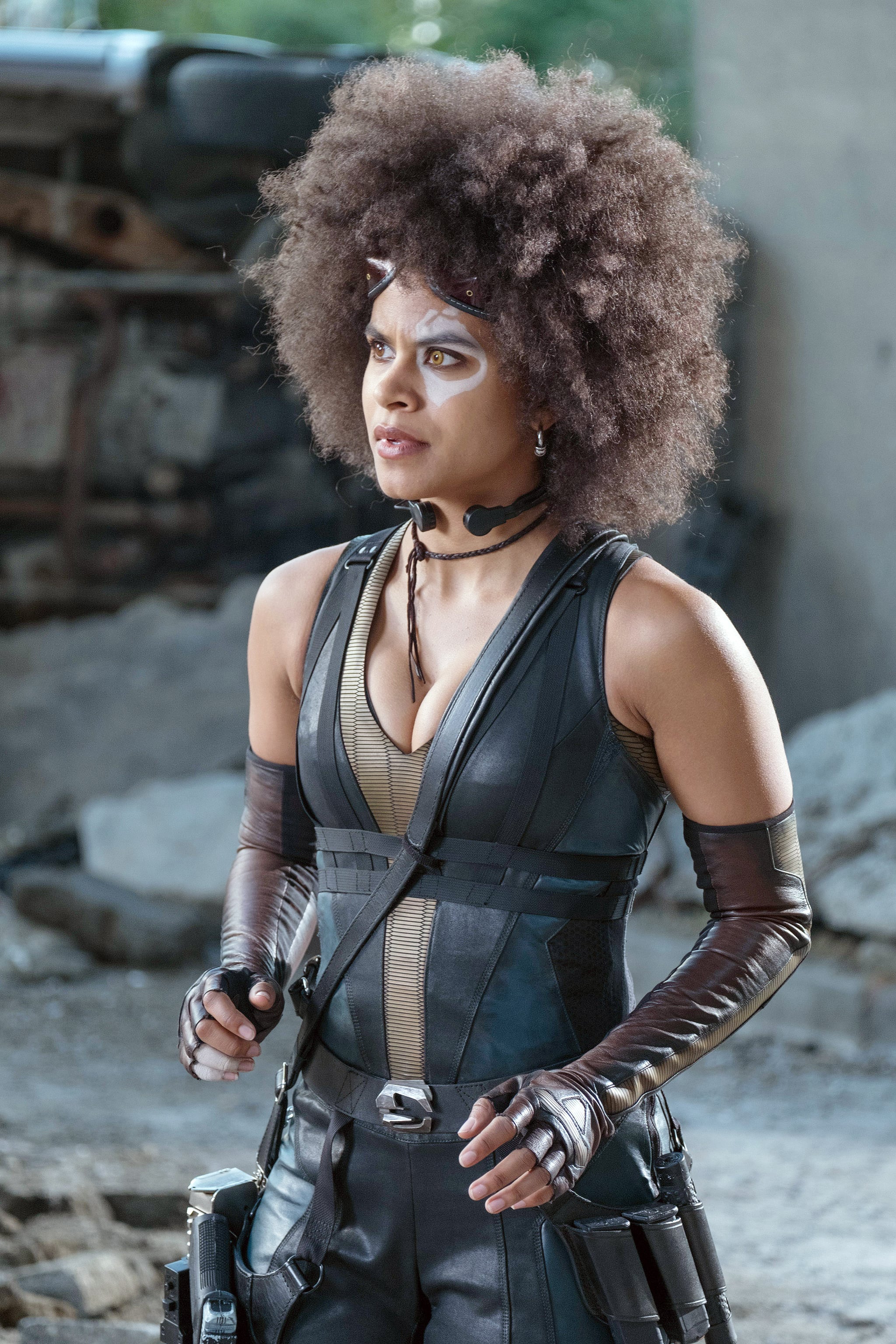 DEADPOOL 2, Zazie Beetz, 2018. ph: Joe Lederer/TM & Copyright  20th Century Fox Film Corp. All rights reserved./courtesy Everett Collection