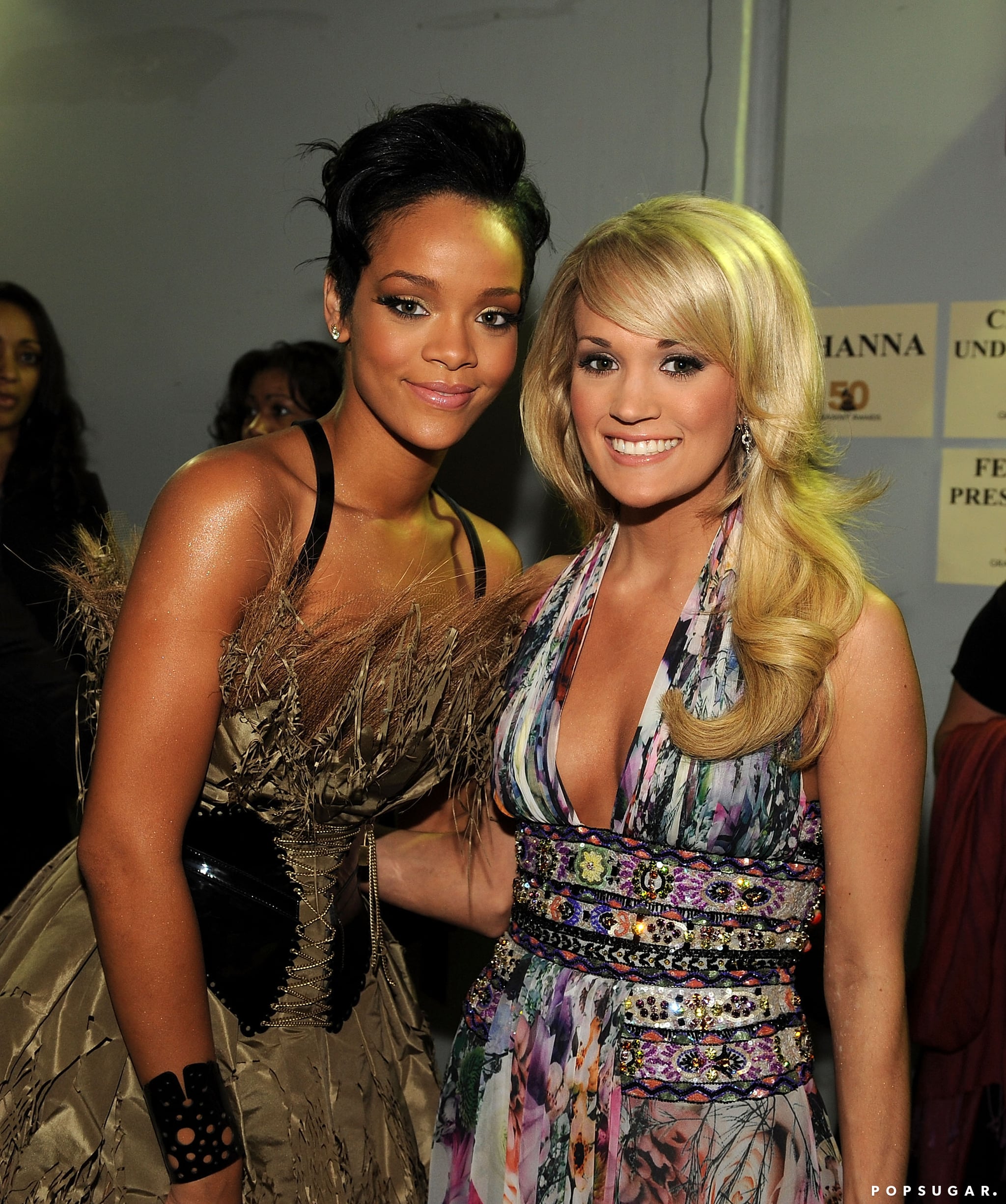 Rihanna And Carrie Underwood Posed For A Cute Photo Backstage Blast From The Past This Is What The Grammys Looked Like 10 Years Ago Popsugar Celebrity Photo 17