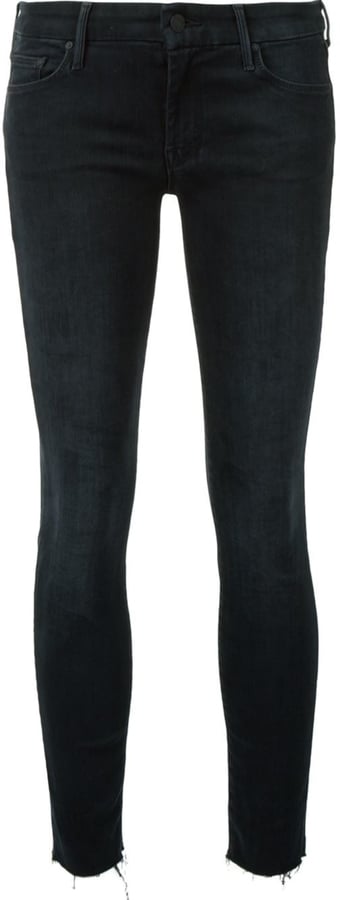 Mother The Looker Ankle Frayed Jeans - Charcoal ($205)