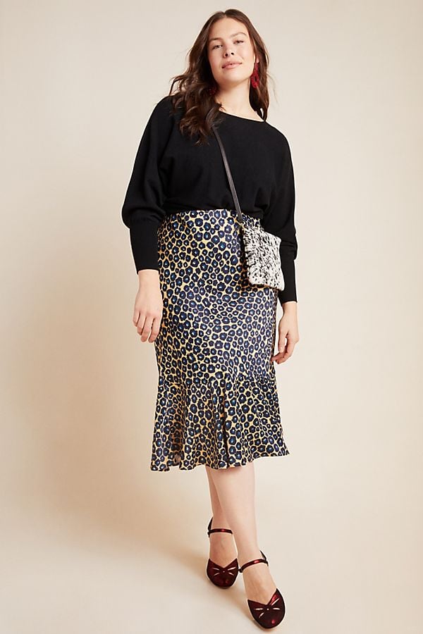 Anthropologie Janelle Bias Midi Skirt | The Best Plus-Size Spring ...