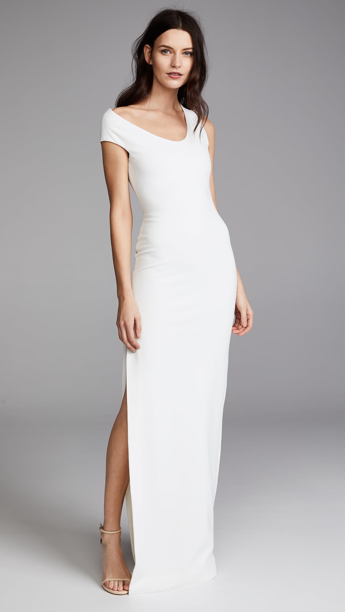 Kim Kardashian White One Shoulder Dress