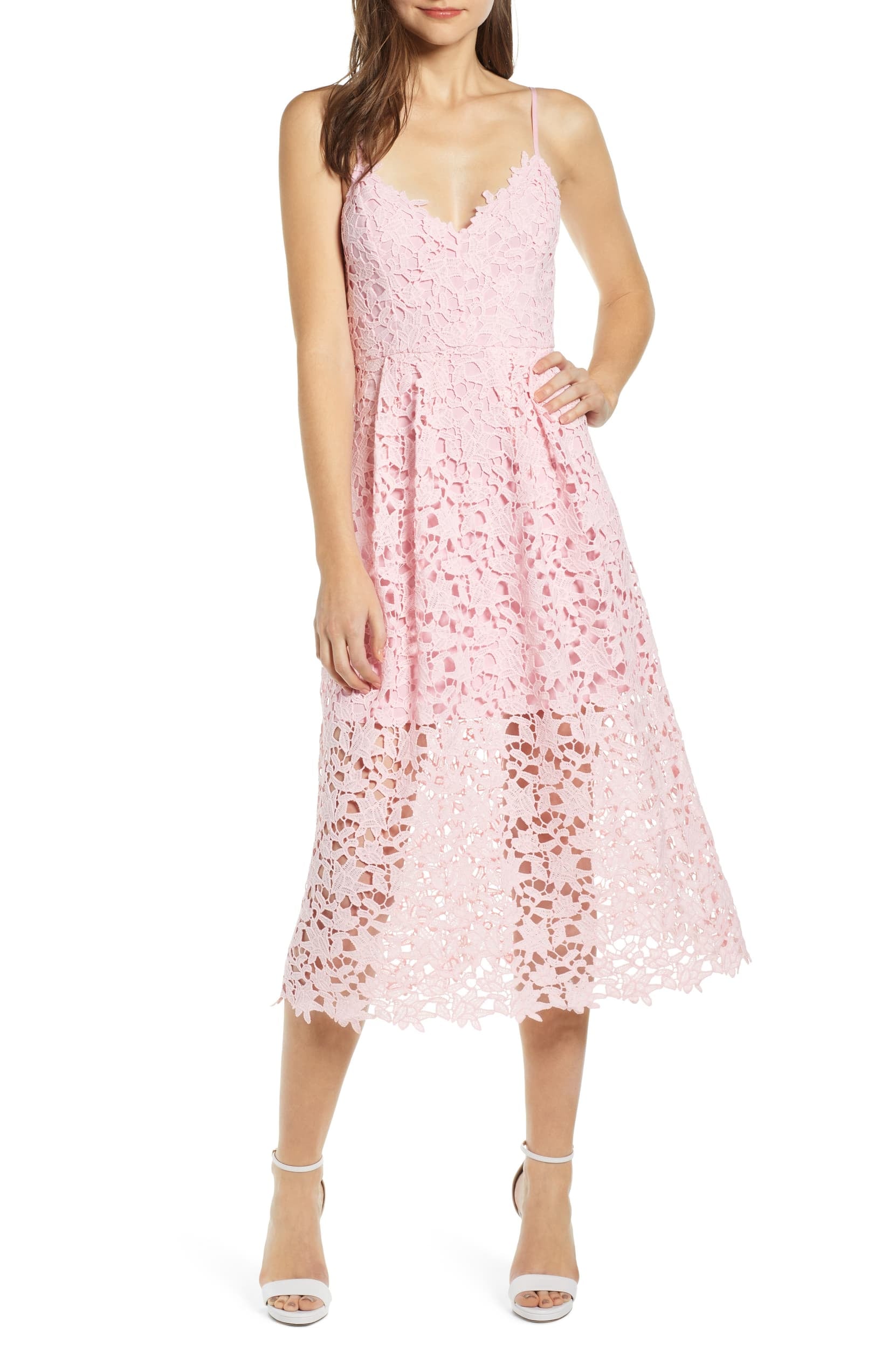 nordstrom midi lace dress