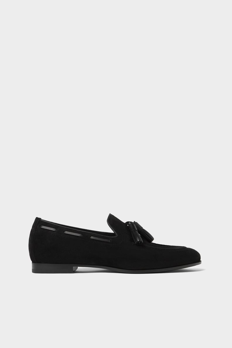 Zara Black Leather Loafers