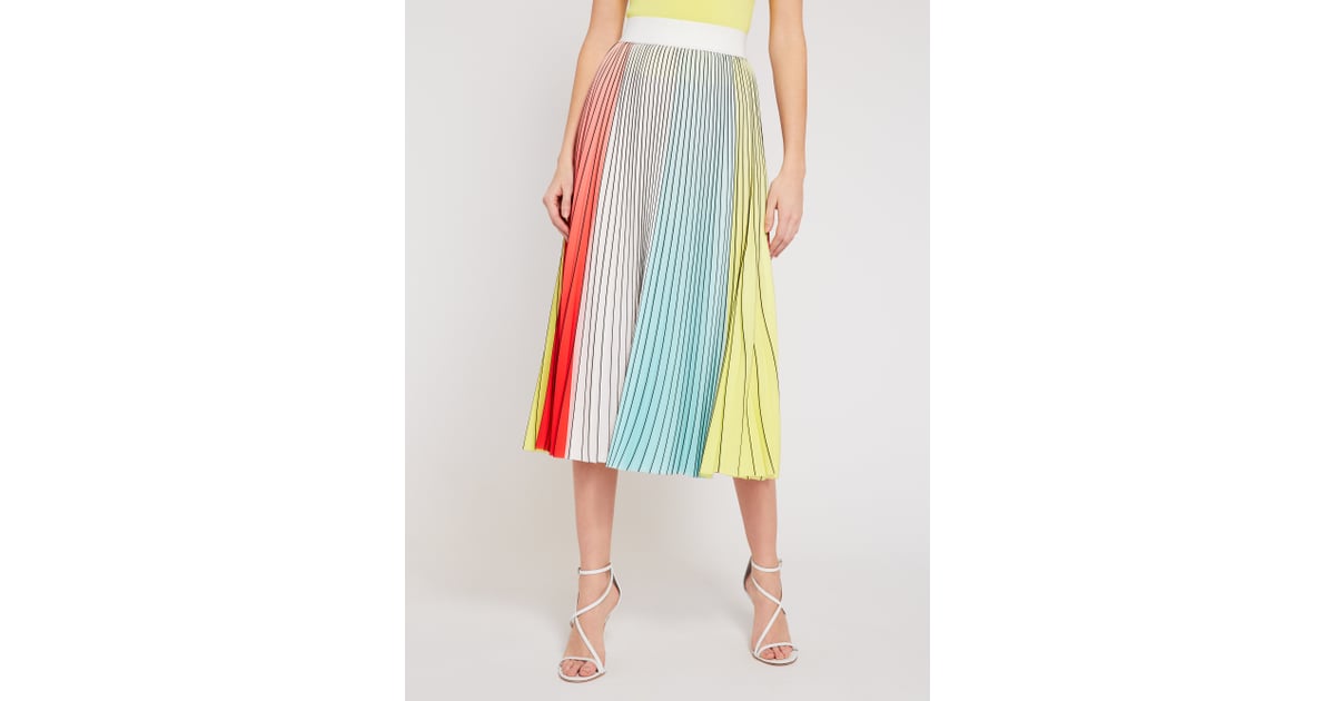Alice Olivia Arden Pleated Midi Skirt Best Summer Clothes On Sale 