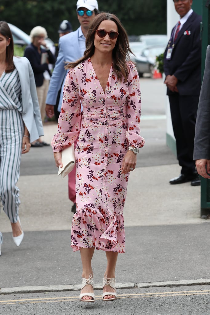 Pippa Middleton's Pink Floral Dress at Wimbledon 2019