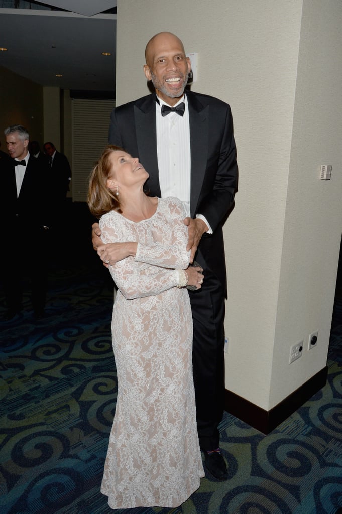 Kareem Abdul-Jabbar towered over Katie Couric.