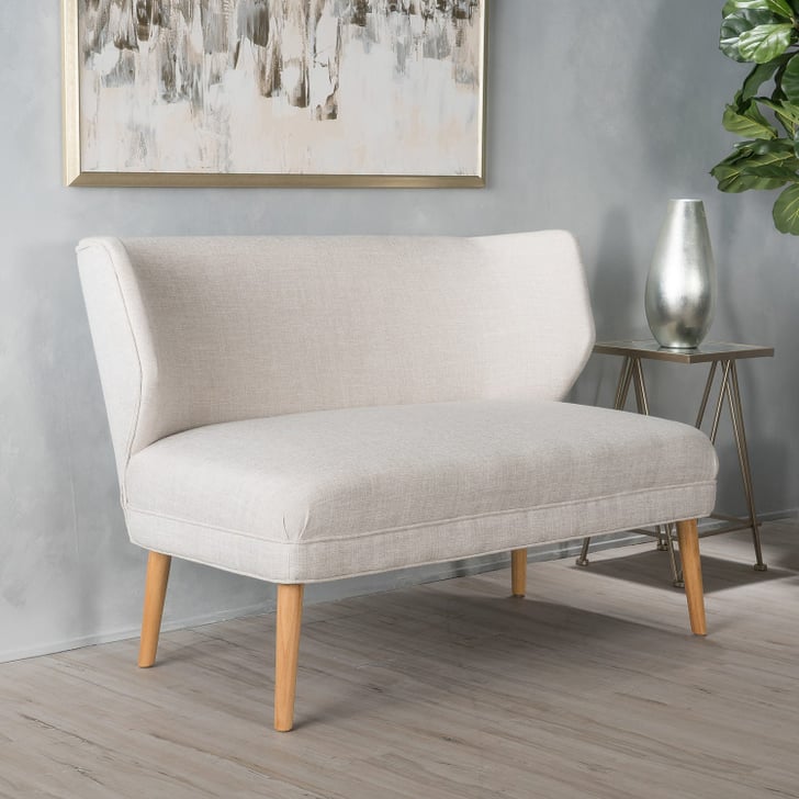 Beige Fabric Settee Best SmallSpace Furniture From Pier 1 POPSUGAR