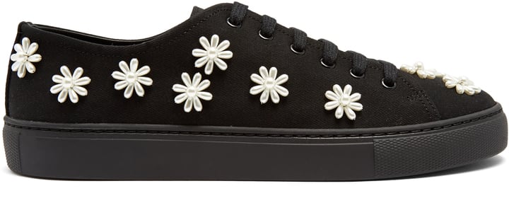 Simone Rocha Floral-Embellished Canvas Trainers | Best Floral Sneakers ...