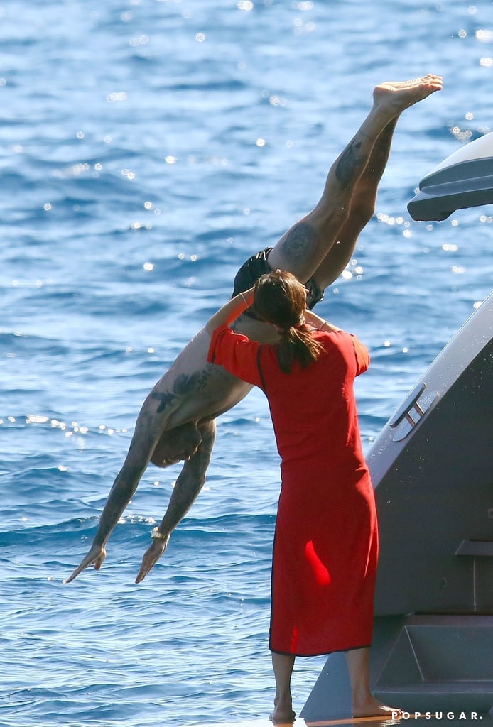 David and Victoria Beckham on Vacation in France 2018