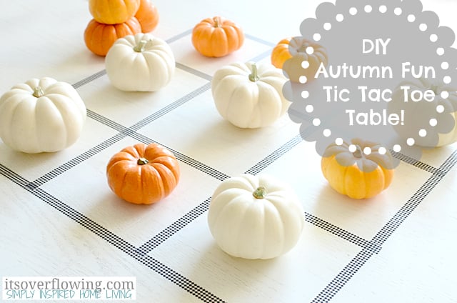Autumn Tic-Tac-Toe Table