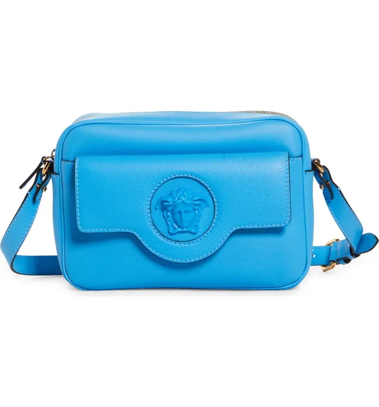 Versace Medusa Leather Crossbody Camera Bag