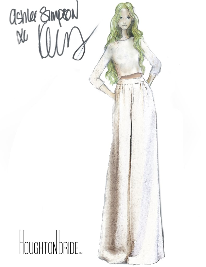 Ashlee Simpson's Houghton Wedding Sketch Ashlee Simpson's Houghton Wedding Sketch