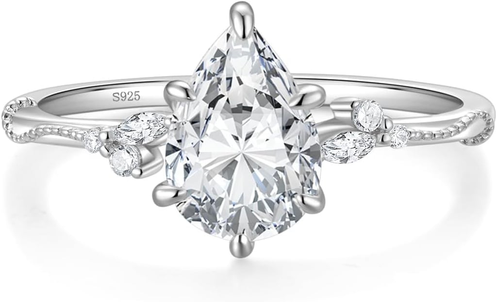 Best Affordable Halo Cubic Zirconia Engagement Ring