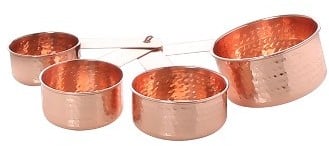 Thirstystone Set Of 4 Hammered Copper Finish Measuring Cups