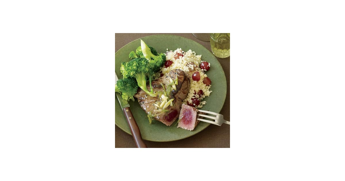 Fast and Easy Recipe For Tuna Steaks With Broccoli and Couscous