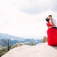 A Red Dress and a Mountaintop Made For 1 Breathtaking Engagement Session