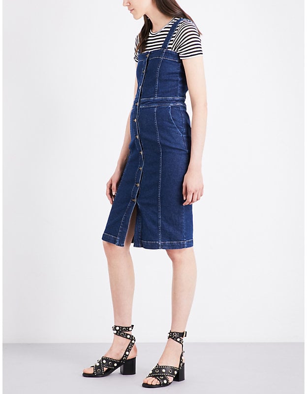 Maje Rella Button-Up Denim Dress