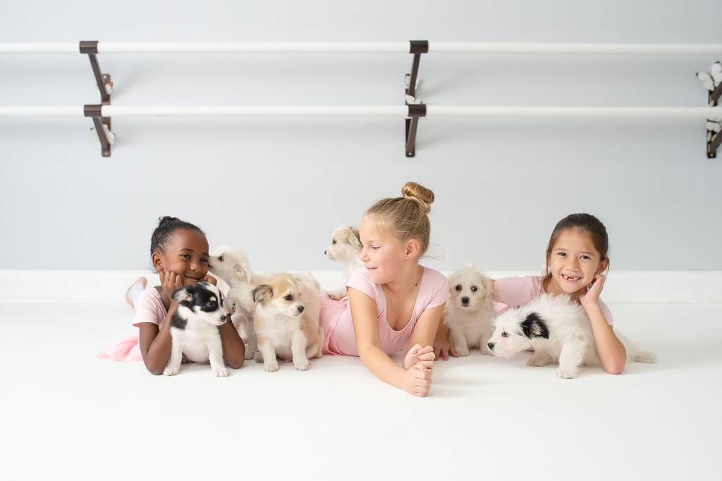 Cute Photos of Tiny Ballerinas and Rescue Puppies Cute Photos of Tiny Ballerinas and Rescue Puppies