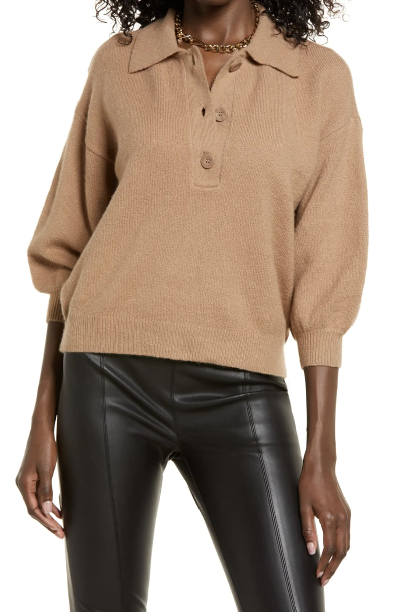 A Relaxed Shirt: Open Edit Polo Sweater