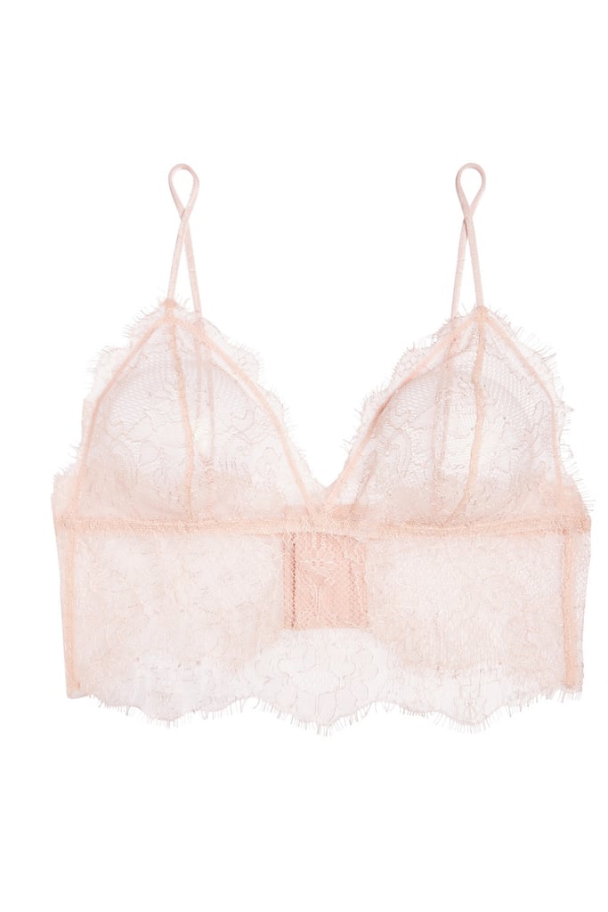 Anine Bing Stretch-Lace Soft-Cup Bra | Sexy Pink Lingerie | POPSUGAR ...