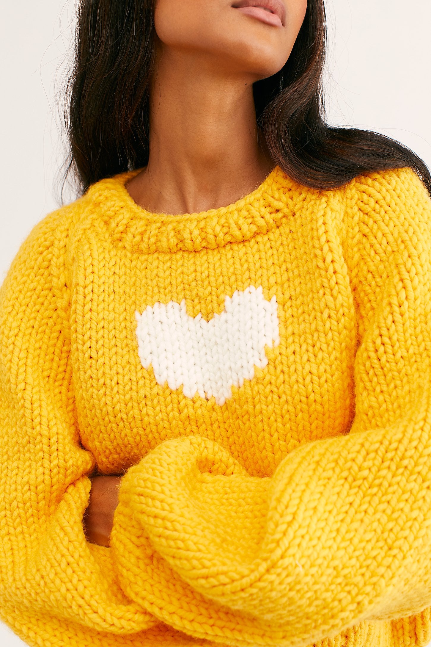 Free people sale heart sweater