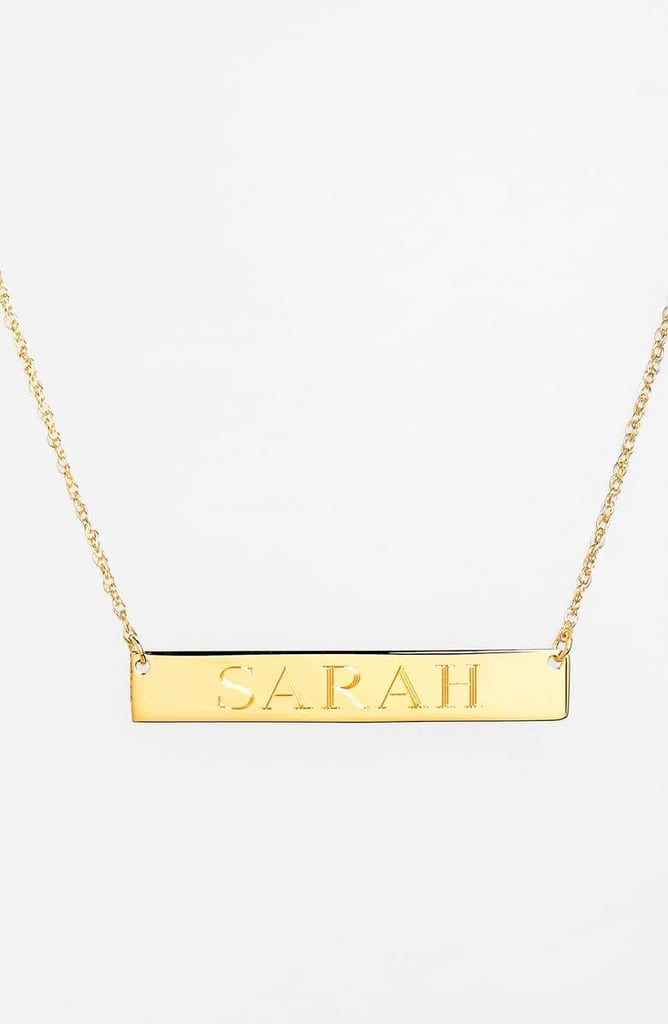 Jane Basch Designs Personalized Bar Pendant Necklace