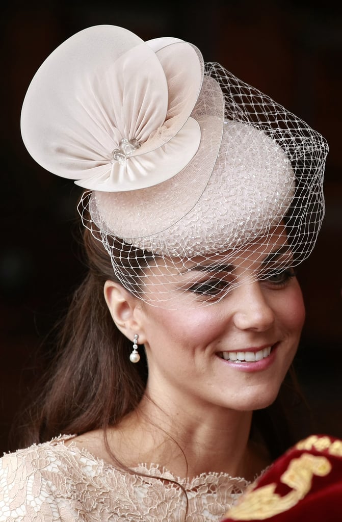 Kate has worn her $74 cultivated pearl and zirconia Heavenly Necklaces earrings on many occasions — including here to the Diamond Jubilee Service of Thanksgiving.