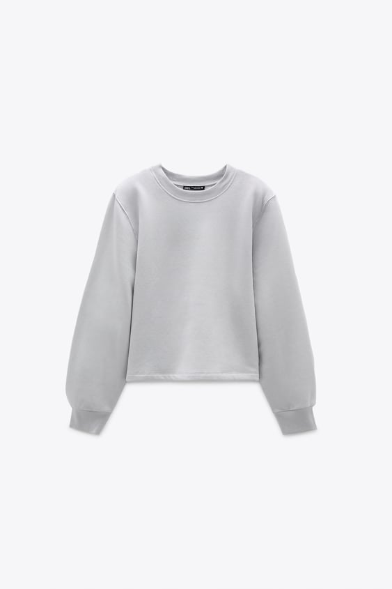 Zara shoulder pad sweatshirt Clearance