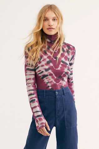 We The Free Psychedelic Turtleneck Top