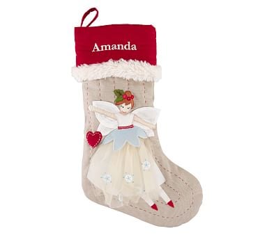 Pottery Barn Kids Woodland Linen Stockings