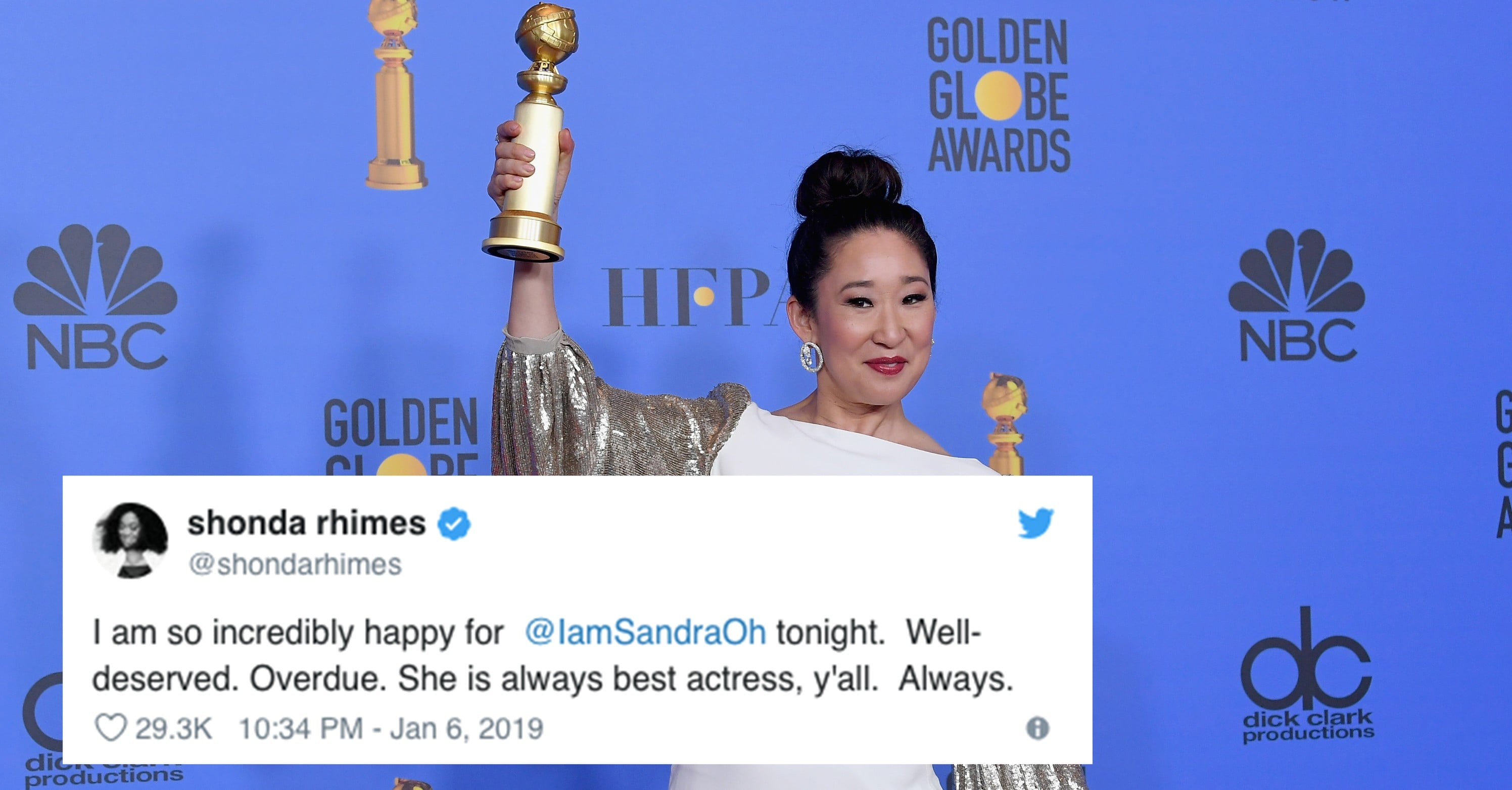 Grey's Anatomy Cast Reaction to Sandra Oh's Golden Globe Win | PS