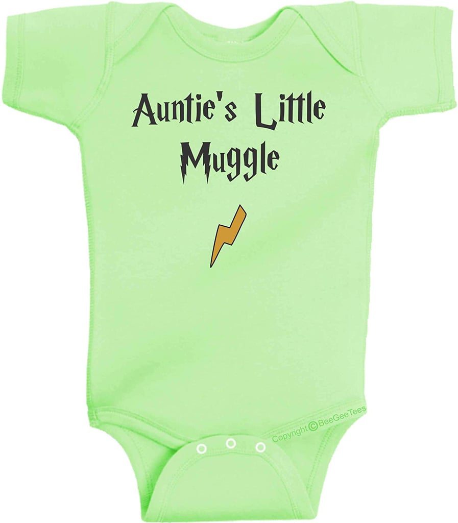 BeeGeeTees Funny Baby Auntie's Little Mug Wizard Romper Infant Onesie