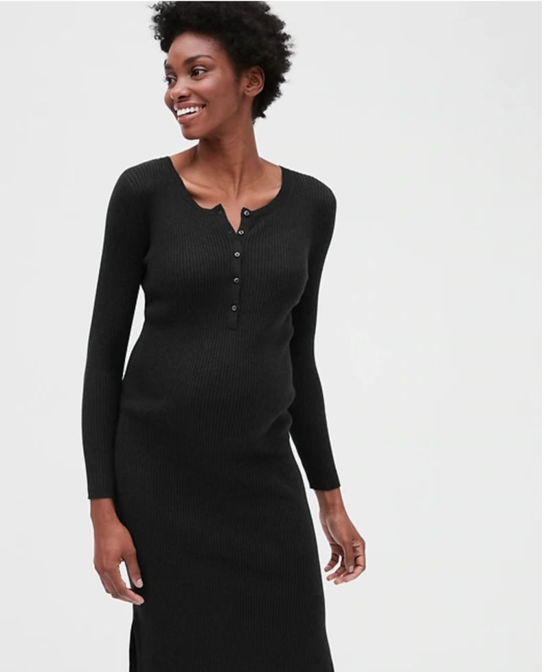 Gap Maternity Ribbed Henley Sweater Dress