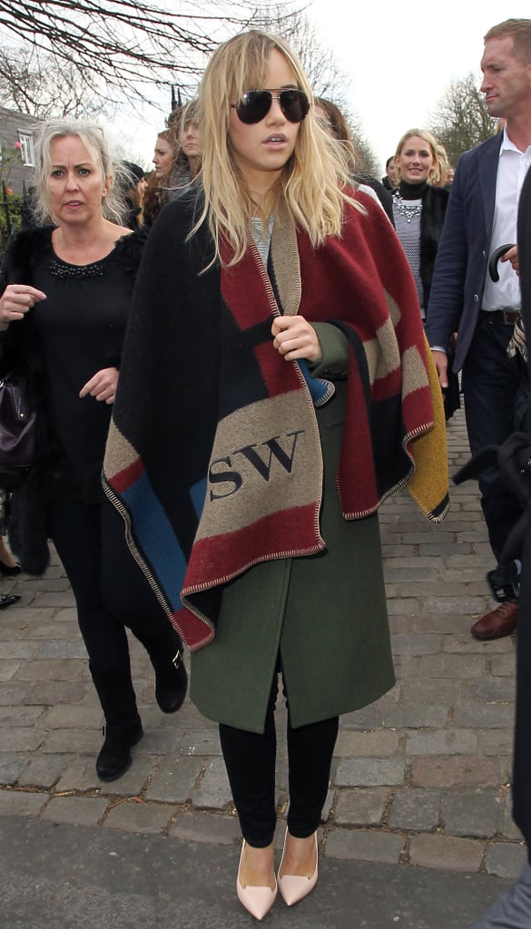 Suki Waterhouse Outside the Burberry Fall 2014 Show