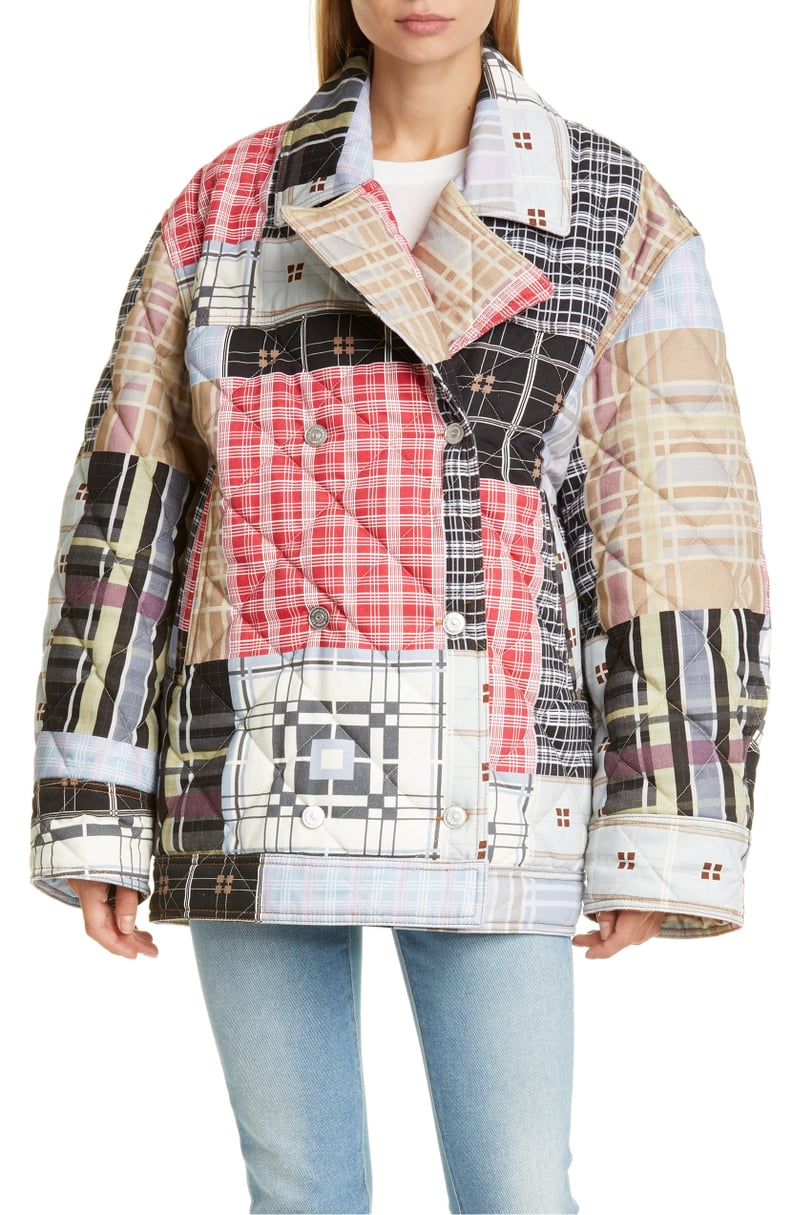 Ganni Oversize Quilted Patchwork Jacket