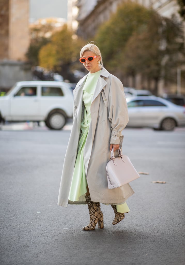 Pair a Sorbet-Hued Dress With Knee-High Animal-Print Boots